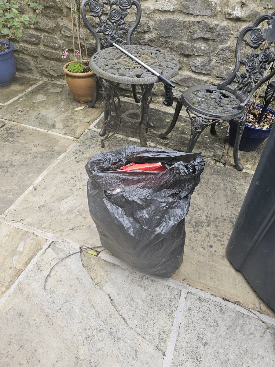 Today I decided I would go out  picking litter up on the footpaths around Castleton.  So a 3.7 mile walk .  Well disgusted isn't the word for it. I am actually ashamed to be human. I filled an entire bin liner, weighing in at 12 3/4 lb of shite!!!! 1/3
