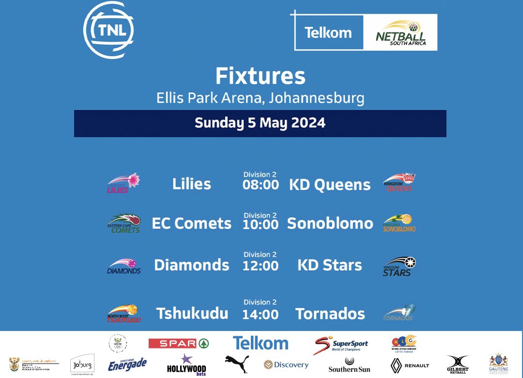 #TelkomNL Match Day 10 🏆💯 We urge fans to buy their tickets online: bit.ly/3WgwWrW for only R50.00 parking is available and free. Ellis Park Arena, the home of TNL 🏆😃💯 #TelkomNL | #TNLisBack | #netballsouthafrica