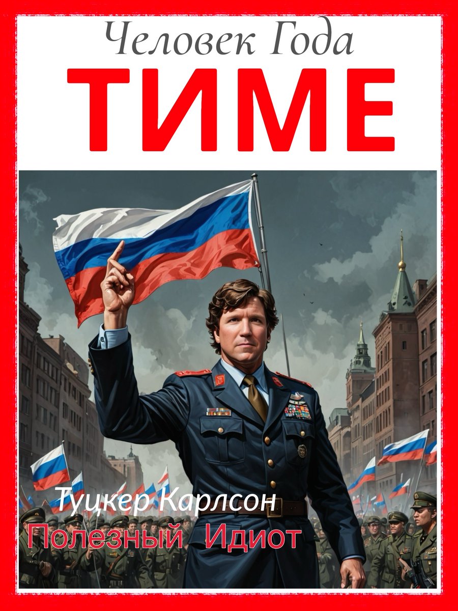 Congratulations to Tucker Carlson!!!! 

Russian’s TIME person of the Year !!! 
👏🏻👏🏻🎉🙌🏻🥂🍾👏🏻👏🏻