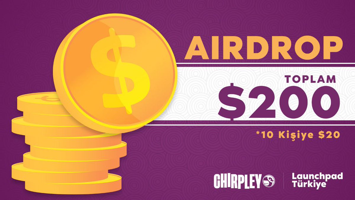 🚨Geleneksel Chirpley Airdroplarına devam ediyoruz! 10 Kişiye toplamda $200 #Airdrop🚨 ✅@LaunchpadBilgi twitter adresimizi takip edin ✅t.me/ChirpleyTurkiy… telegramına katılın ✅youtube.com/@KoinSaati Youtube sayfasını takip edin. Bu tweetin altında youtube kullanıcı…