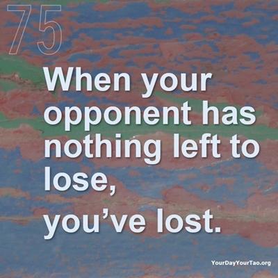 A note to Bibi, Vlad, and several others . . . How can you tell that you've lost? yourdayyourtao.org/book-2-book-of…