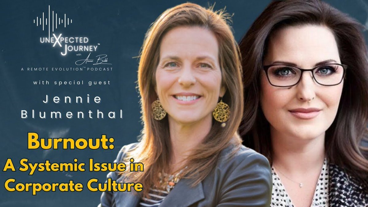 It's time to revisit #SaturdayShenanigans with Jennie Blumenthal and her #burnout episode on #corporateculture from last year's #UnexpectedJourneyPodcast 📺  buff.ly/4bmR7sl 🤩 

#growth #mentalheath #corporateladder #career #stress #work #corporateamerica #workculture