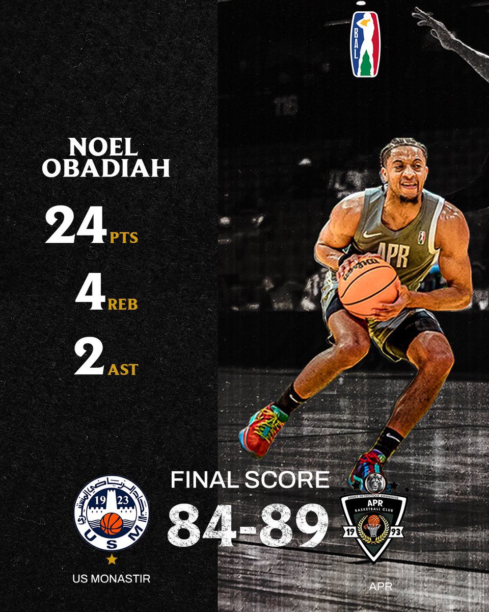What a game Obadiah Noel had! 24 points, 2 rebounds, 2 assists, and of course, that all-important buzzer-beater that got us back into the game!
Star player!
#BAL4
#VisitRwanda