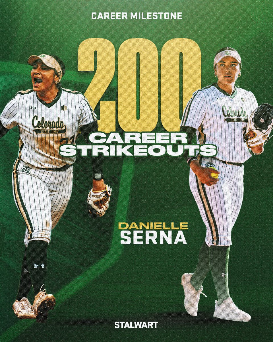 CSUSoftball's tweet image. THAT’S 200 K’s FOR NELLY! 🔥💚‼️ 

Nelly gets her 200th strike out on senior day! 

#Stalwart x #CSURams