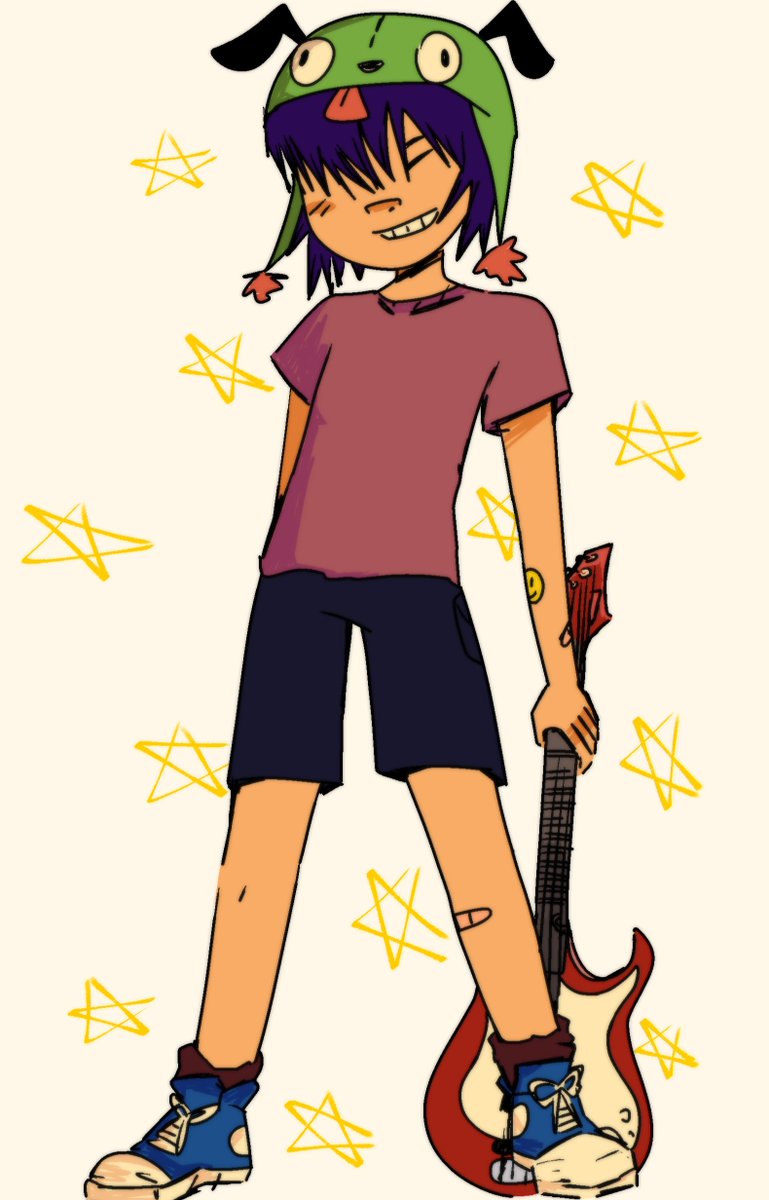 I re-upload the drawing because I don't know what happened and it marked me as eliminated 😭, Anyway here goes again, noodle with a gir hat, yes I also like to invader zim
#gtwt #gorillazfanart #gorillaz