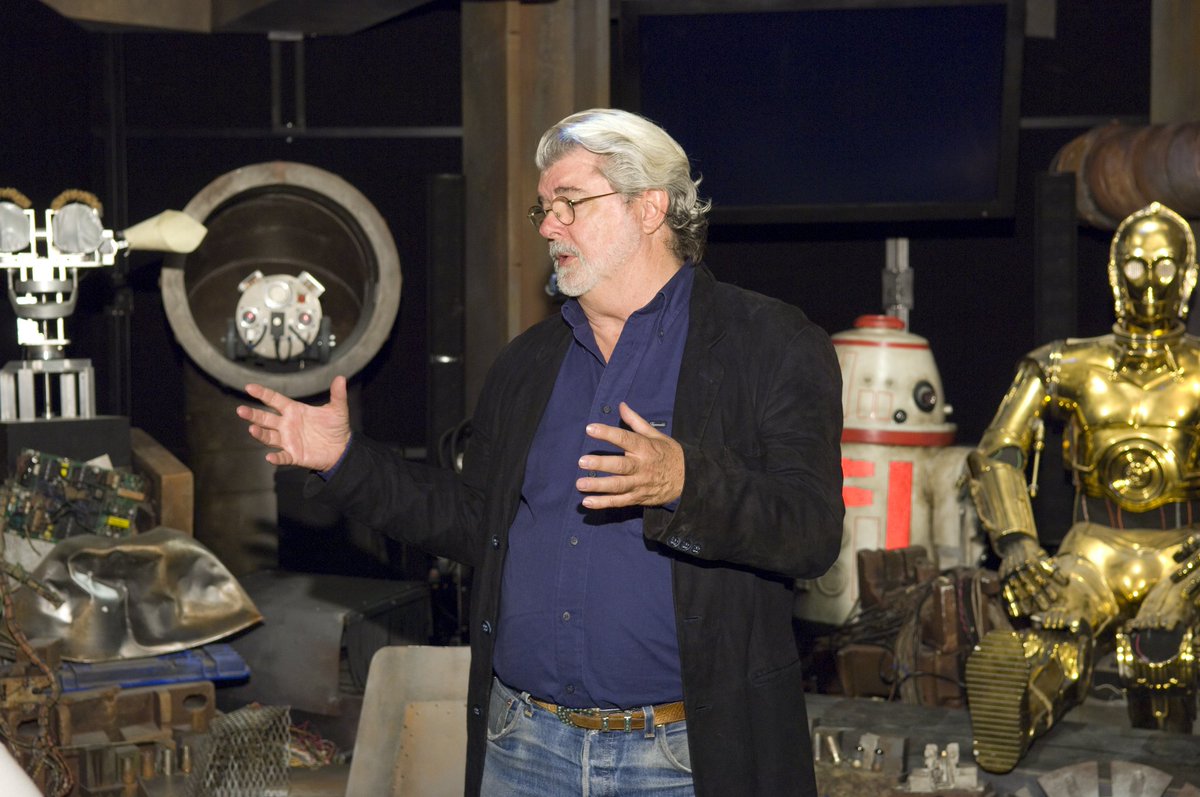 #MayThe4th be with you! 💫 We're throwing it back to when the creator of the Star Wars universe, George Lucas, stopped by for a visit. May the force always be with you, and happy #StarWarsDay!