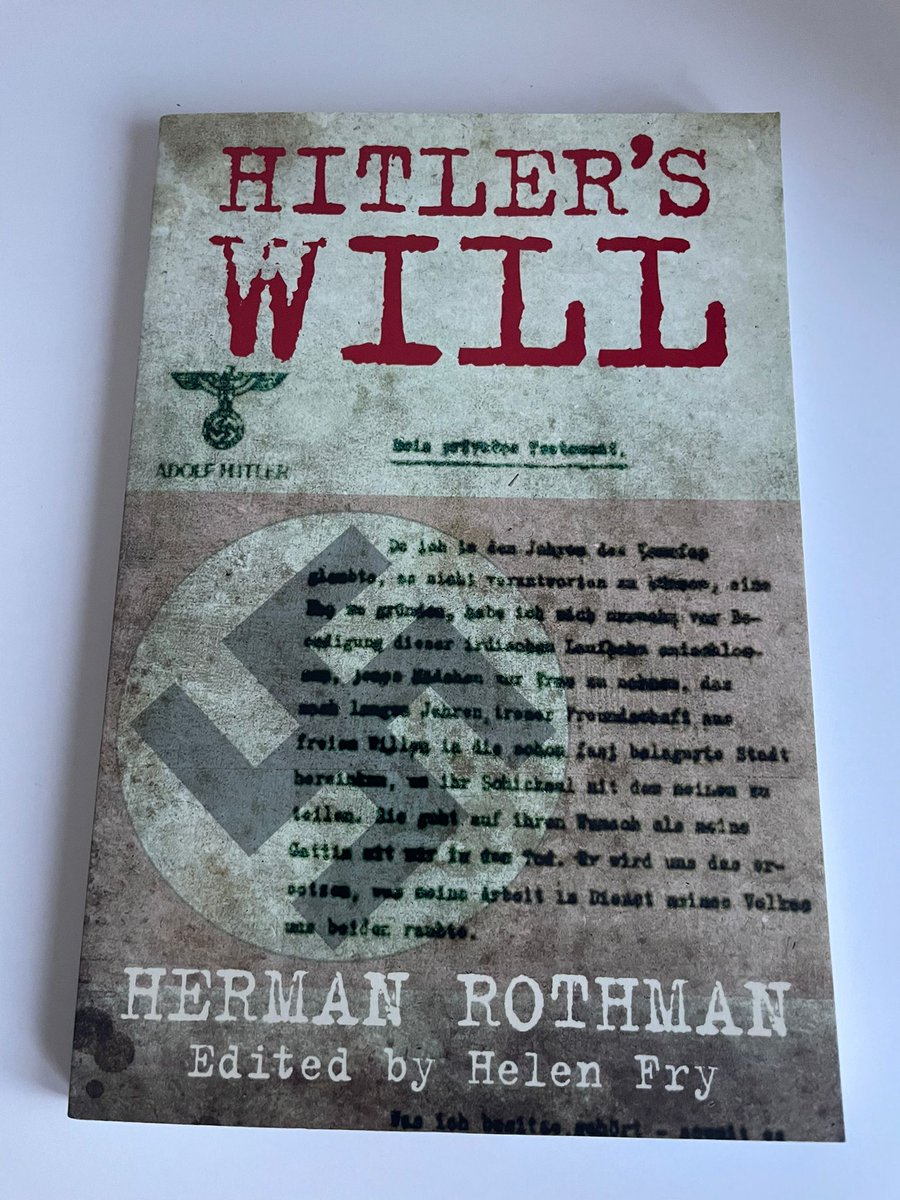 BOOK GIVEAWAY: Hitler's Will Simply 'Follow' me and 'Like' this post for a valid entry. Worldwide competition, 1x winner selected at random on Monday 6th May 7pm UK time: The discovery of Hitler’s Will, sewn into the lining of the jacket of his press attaché and brought out of…