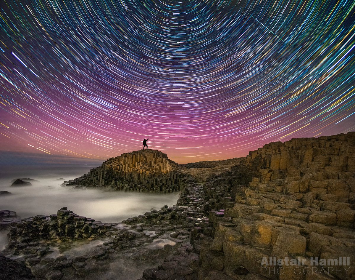 50 minutes of the Earth rotating below a sea of stars, each embracing its own colourful hue. The purple of an aurora painting the skies above the horizon. And one meteor burning out in a final, glorious display. Truly the night sky shimmers with brilliance.