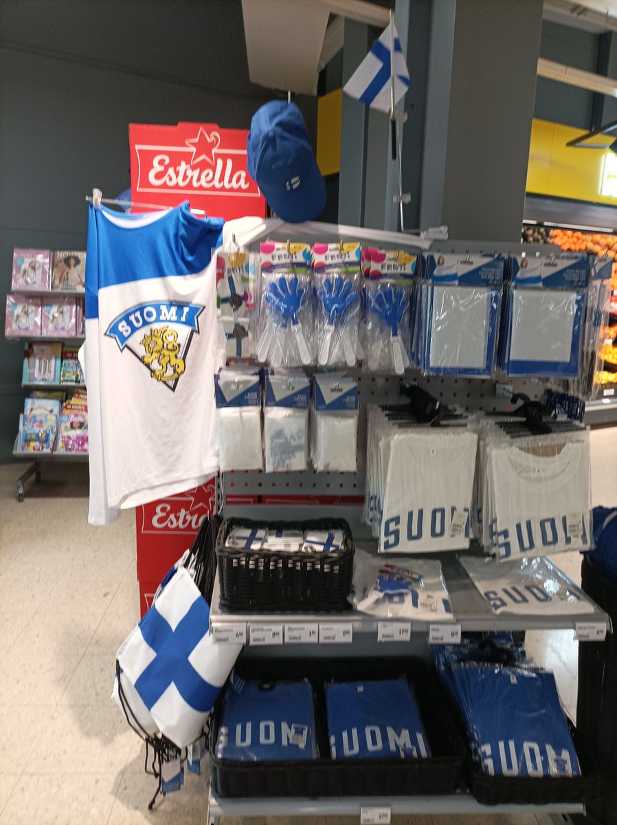 This how you know the world championships are near when local supermarkets got finland merch