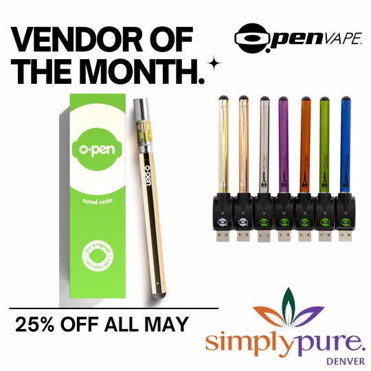This month, we're excited to feature @OpenVAPE as our Vendor of the Month. Fun fact: the 'O' in O.Pen stands for 'original' - they've been perfecting their pens since 2012! Enjoy a 25% discount on ALL O.Pen Vape products, including batteries!💚 #BlackOwned
