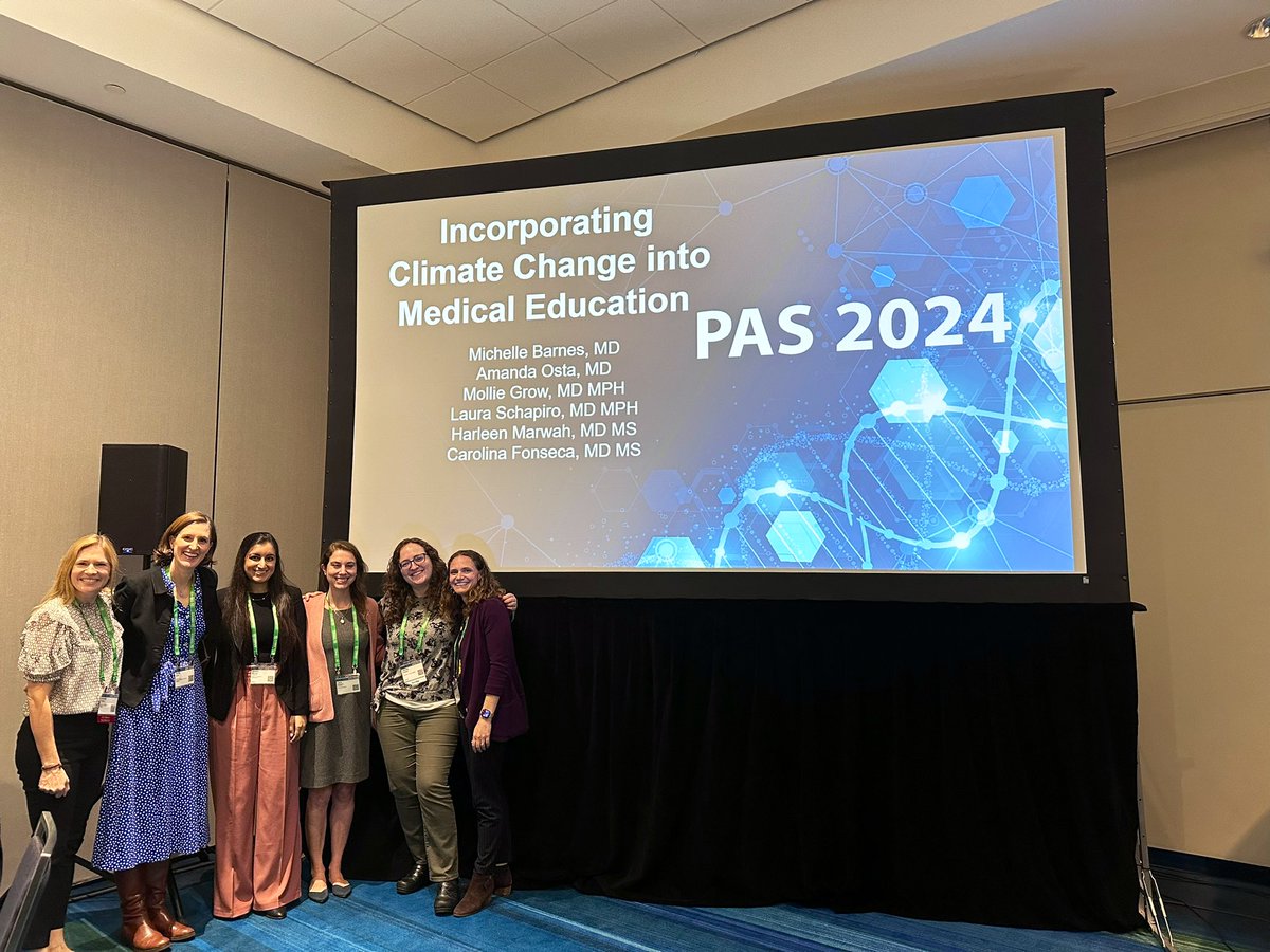 Thankful for this amazing group of #climatehealth leaders @PASMeeting

Inspired by all the ways we are meaningfully incorporating climate change into medical education. #climatechangeshealth