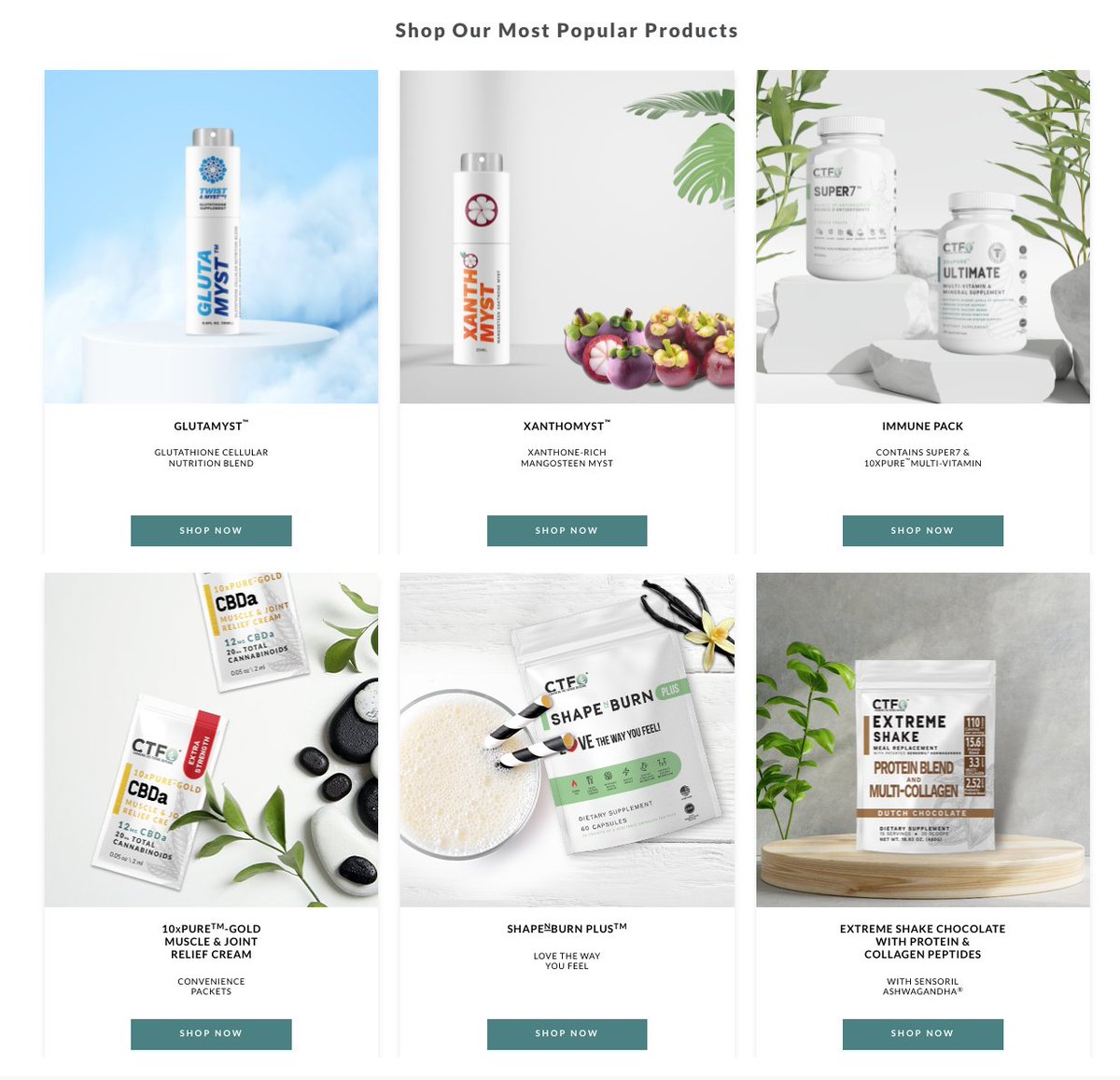 Shop Our Most Popular Products Our Founders care and want to positively impact every aspect of your life: In Health: By promoting a healthy lifestyle; incorporating proper nutrition and quality products. makingyourlifebetter.myctfo.com/shop.html?cate…