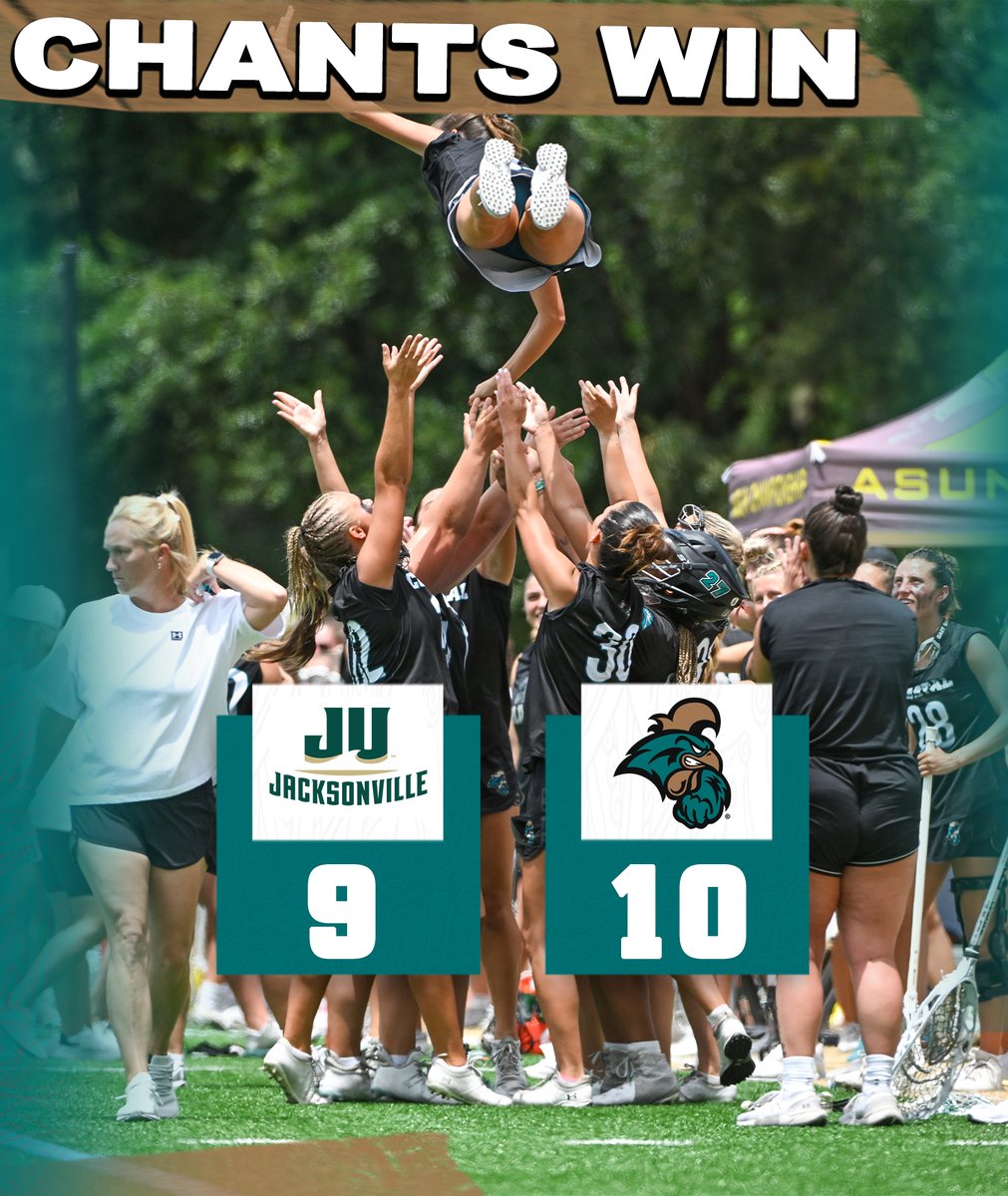 The Chants are your 2024 ASUN Conference Champions!

#ChantsUp #TEALNATION