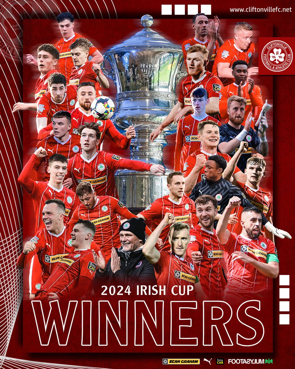 redarmyhistory's tweet image. We have waited 45 years for this moment. Endured heartbreak and pain, but this Cliftonville side of 2024 are now forever etched into the history of Ireland&apos;s oldest football club.

Irish Cup Winners 2024.