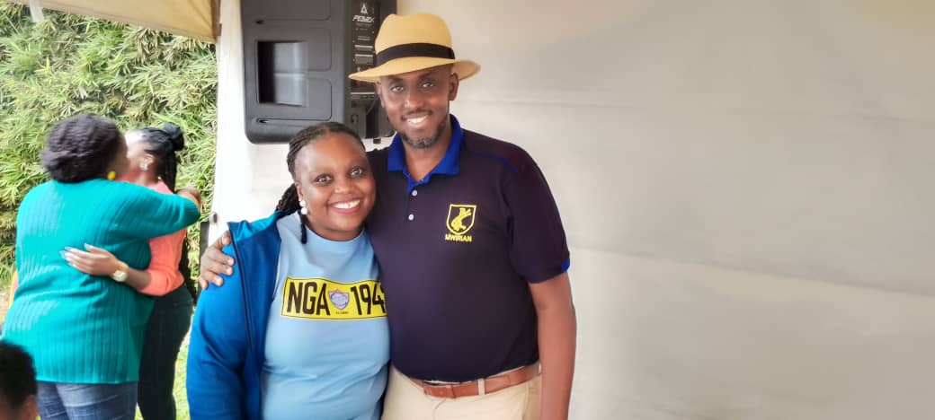 Mwiri & Namagunga Solidarity Dan Mushabe ,President Mwiri Old Boys Association and Bridget Baine the President Namagunga Old Girls Assocation at the Meat and greet at Rivonia Suites, Mbuya #MOBA #NOGA