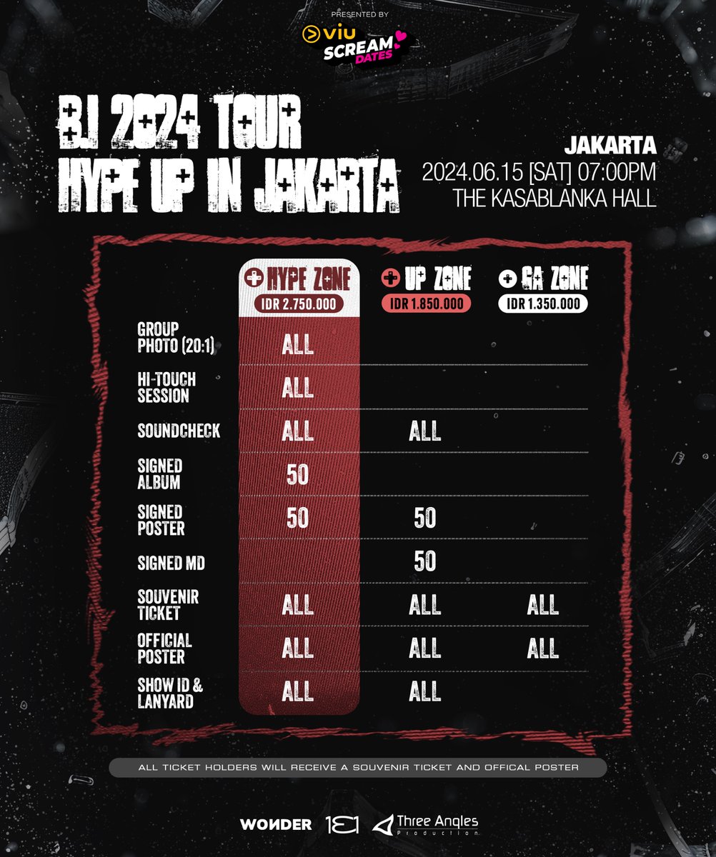 B.I 2024 TOUR “HYPE UP” in JAKARTA Tickets on sale now : 🎫 bit.ly/HYPEUP_JKT Please be careful when posting your ticket online by adding watermark and hiding important details such as qr code. Good luck IDs! #HYPEUPinJKT #HYPEUPTOUR #비아이 #HANBIN #BI #ビーアイ