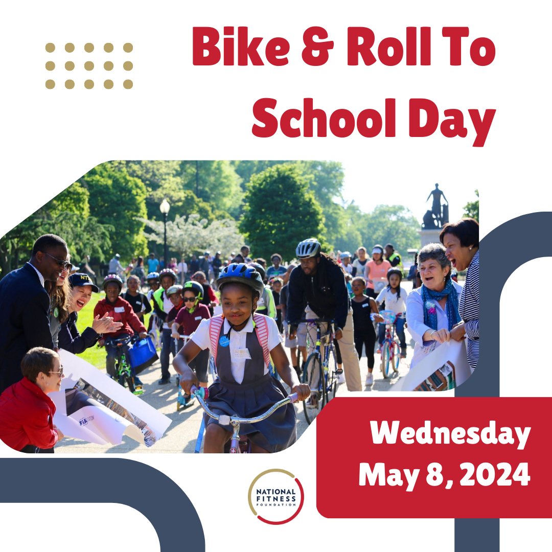 Comment a (bike emoji) if you have ever walked, biked, or rolled to school before! #BikeandRolltoSchoolDay #WellnessWednesday #NationalFitnessFoundation #NFF