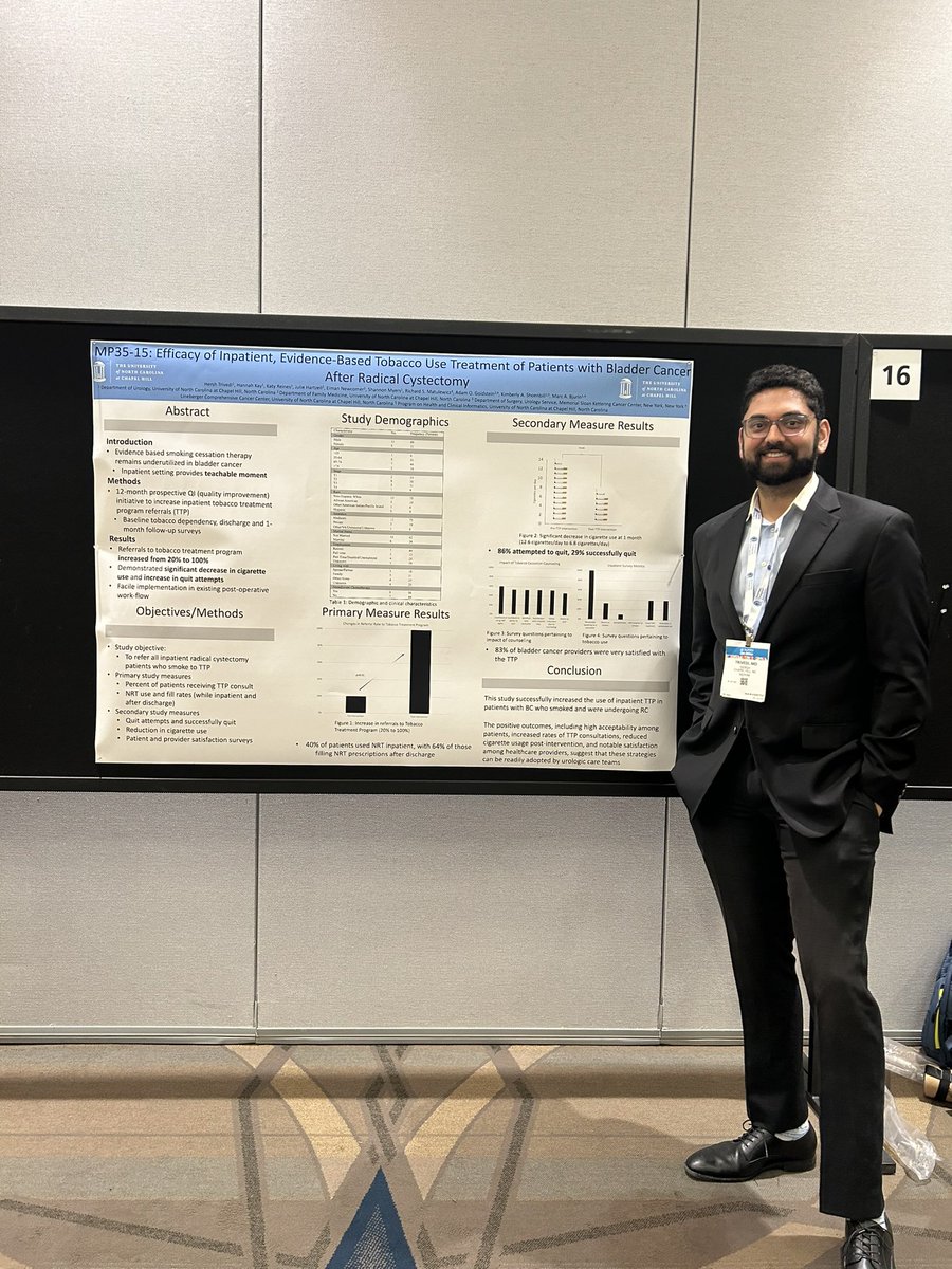 Eric Wallen (@emw2000) on Twitter photo Proud of another superb <a href="/UNCurology/">Urology@UNC</a> resident Trivedi at #AUA2024 presenting research with <a href="/MABjurlin/">Marc A. Bjurlin</a> collaborating with <a href="/RichMatulewicz/">Rich Matulewicz</a> Proud of another superb <a href="/UNCurology/">Urology@UNC</a> resident Trivedi at #AUA2024 presenting research with <a href="/MABjurlin/">Marc A. Bjurlin</a> collaborating with <a href="/RichMatulewicz/">Rich Matulewicz</a>
