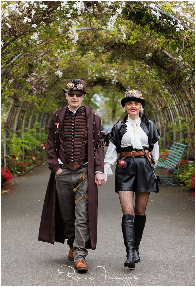 Steam punk this afternoon at Portmeirion #steampunk #wales