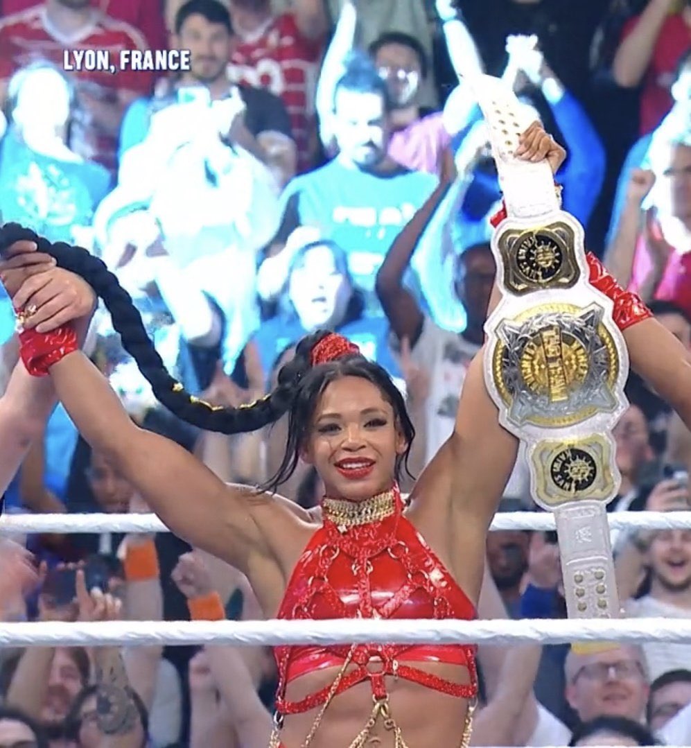 Triple Crown champion 😍 #WWERaw #SmackDown #WWEBacklash #BiancaBelair #ESTofWWE #beautiful