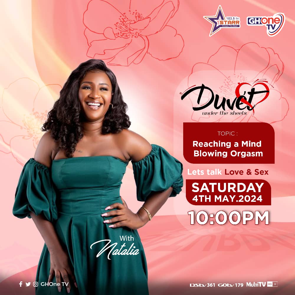 Join @yesiamnatalia and her guests tonight on #Duvet. #GHOneTV #StarrFM
