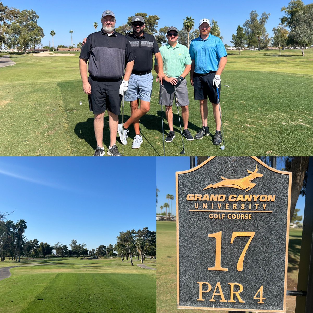 fishdog16457's tweet photo. What a great day for Northwest Community church golf tournament, can’t beat golf in Phoenix in the spring! 🏌🏻‍♂️⛳️🌵  #GCUGolf #GolfLife #grandcanyonuniversity https://t.co/6Z4GdFIr7z
