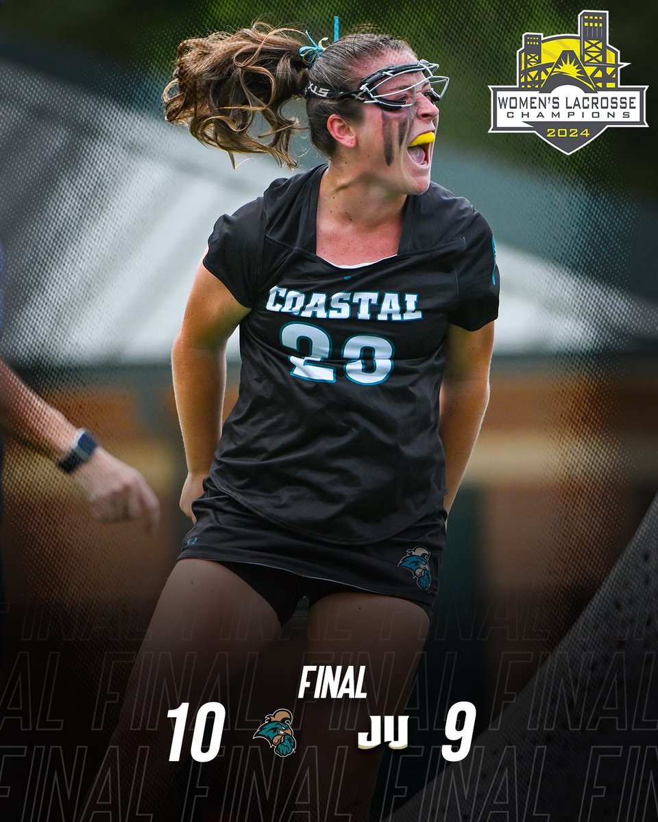 🥍🏆𝐅𝐢𝐫𝐬𝐭 𝐓𝐢𝐦𝐞 #𝐀𝐒𝐔𝐍𝐖𝐋𝐀𝐗 𝐂𝐇𝐀𝐌𝐏𝐈𝐎𝐍𝐒🏆🥍 @CoastalWLax takes down the top-seeded Dolphins for its first-ever @ASUNSports title! 💯 #ASUNBuilt | #GoChants