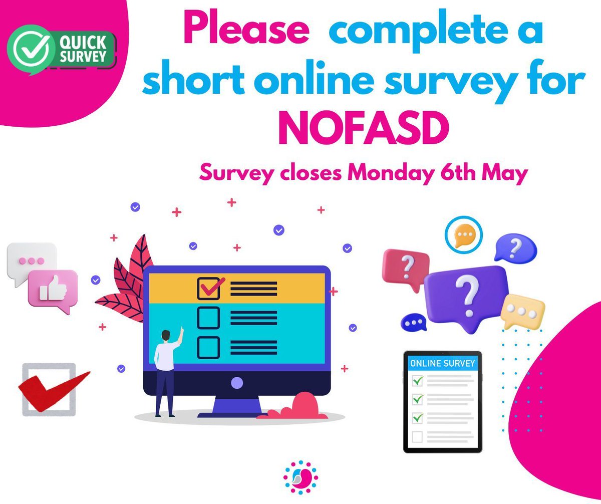 Please assist NOFASD by completing a quick online survey. There are just 9 quesions and we value your feedback. It closes on Monday so please take a couple of minutes now to provide your anonymous feedback about some of the resources we provide. See: buff.ly/3y7ut8W