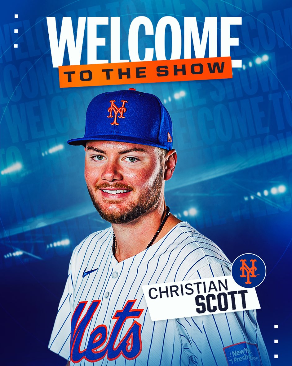 The <a href="/Mets/">New York Mets</a> No. 5 prospect Christian Scott will be taking the mound tonight against the Rays.

Excited to see what he can do!