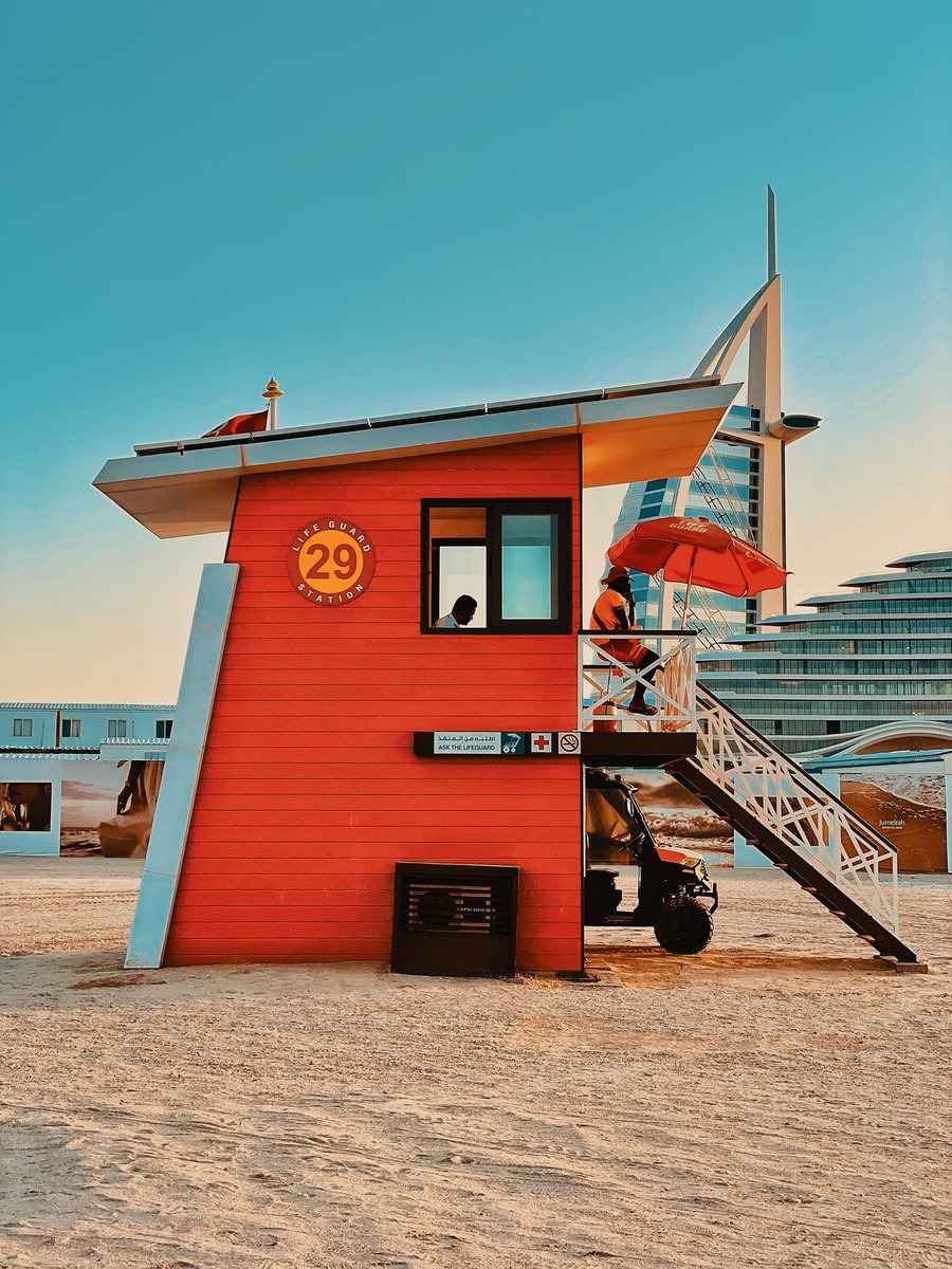 Lifeguard tower in jumairah beach , Dubai