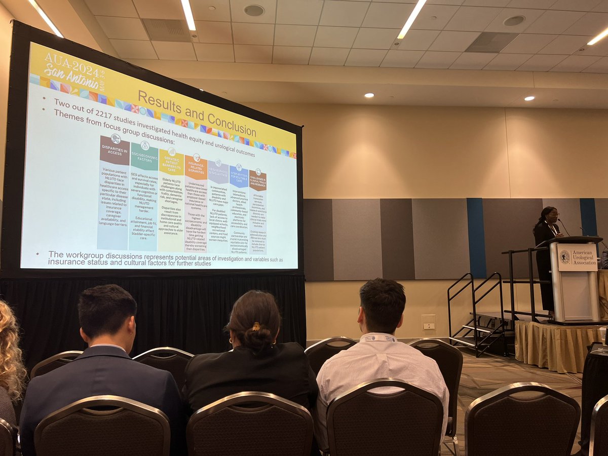 Deepak Agarwal (@drdagarwal) on Twitter photo <a href="/taiwodw/">Taiwo Dódò-Williams</a> presenting data from Neurogenic Bladder Research Group to address disparities in NG bladder research(MP34-04)
Race and ethnicity not enough! More SE factors should be assessed
Can’t wait for her to start at residency with us this fall! #AUA24 <a href="/UCSD_Urology/">UCSD Urology</a> <a href="/UMNUrology/">UMN Urology</a> <a href="/taiwodw/">Taiwo Dódò-Williams</a> presenting data from Neurogenic Bladder Research Group to address disparities in NG bladder research(MP34-04)
Race and ethnicity not enough! More SE factors should be assessed
Can’t wait for her to start at residency with us this fall! #AUA24 <a href="/UCSD_Urology/">UCSD Urology</a> <a href="/UMNUrology/">UMN Urology</a>