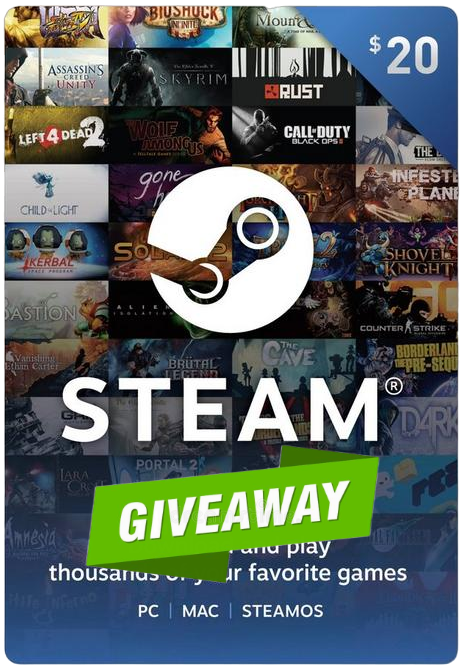 🎁#GIVEAWAY - 💵'$20 STEAM WALLET GIFT CARD'💵

✅Follow me & @gacrivastudio
✅Be creative & join our game series based discord:
➡️discord.gg/U2sPnqPnx9
✅(post proof)
♻️RT + ❤️Like

🗓️Ends on May 10th⏰
📧DM me to sponsor a giveaway like this.
#Giveaways #SteamWallet #FreeGame
