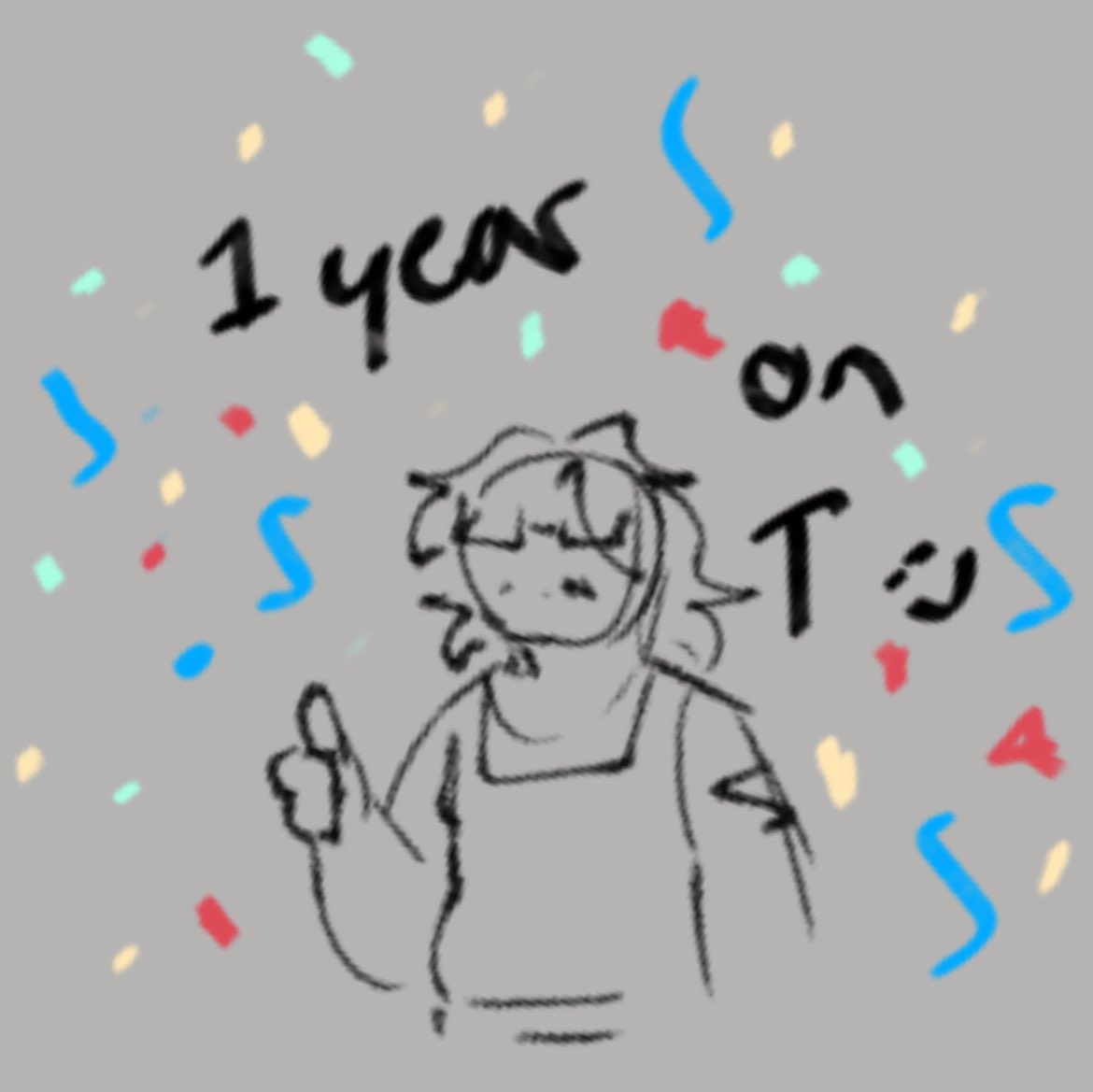 also i’m 1 year on T now lmao rare Leon irl posting. i have officially been boyjuiced up for 365 days let’s go #hazytwt