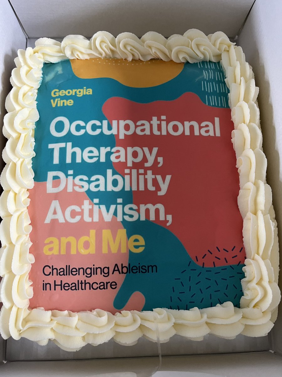 sarahjoOT's tweet photo. What a privilege to listen to @GeorgiaVineOT &amp; @OT_rach at the launch of Georgia’s debut book “Occupational Therapy, Disability, Activism &amp; Me”.  A thought-provoking afternoon spent with some amazing colleagues, students, fellow OTs, Georgias family &amp; friends. @Hudds_Uni_OT 🙌🏼📚 https://t.co/kdb0PaGiUb