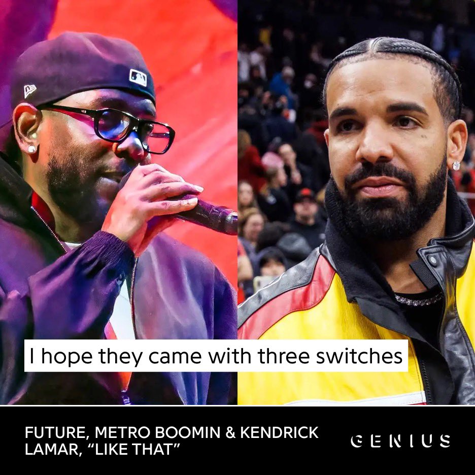 Most underrated part of Family Matters is, Kendrick asked him for 3 switches and Drake delivered on that dissing him on 3 different beat switches 💀
