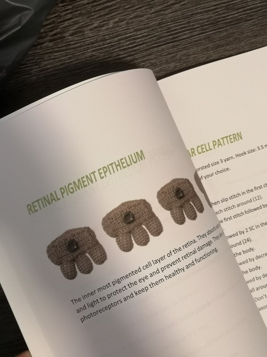 My book 'Building the retina' has a new look! Now available on #Amazon. For bulk order please fill the contact us form on my website
amazon.ca/Science-Croche… 

#crochet #sciart #books #crochetbooks #crochetpatterns #scicomm  #ARVO2024