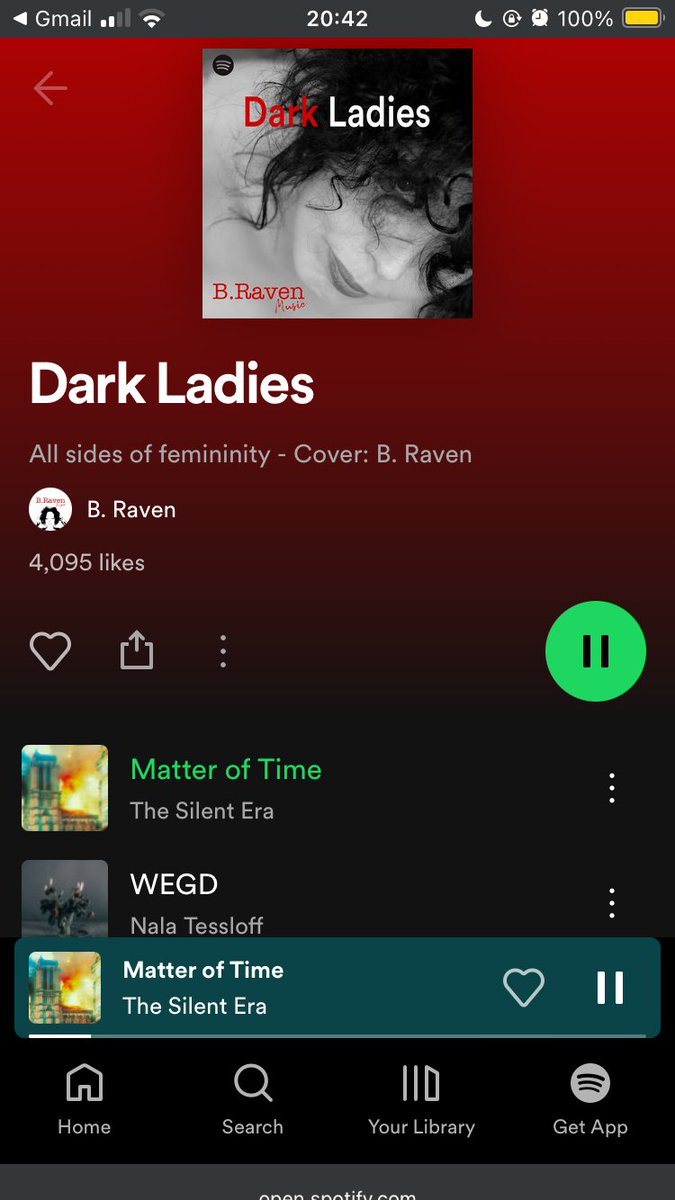 Our track got featured B. Raven’s Dark Ladies playlist - Listen to it here! open.spotify.com/playlist/1338a… #showlove via @my_sphera