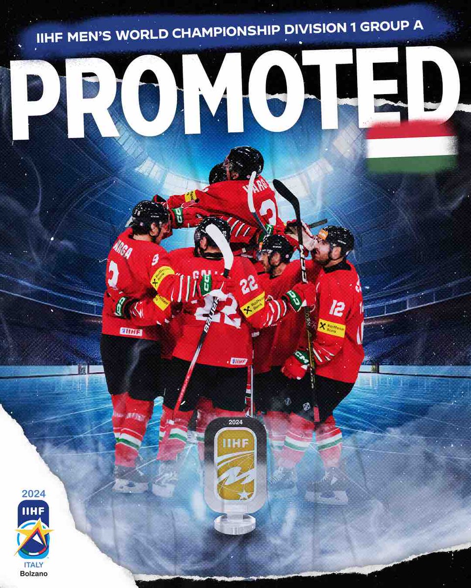 IT’S GOLD & PROMOTION TO THE TOP DIVISION FOR @hoCKEYHUNGARY 🥇🏆🇭🇺 #MensWorlds 1A