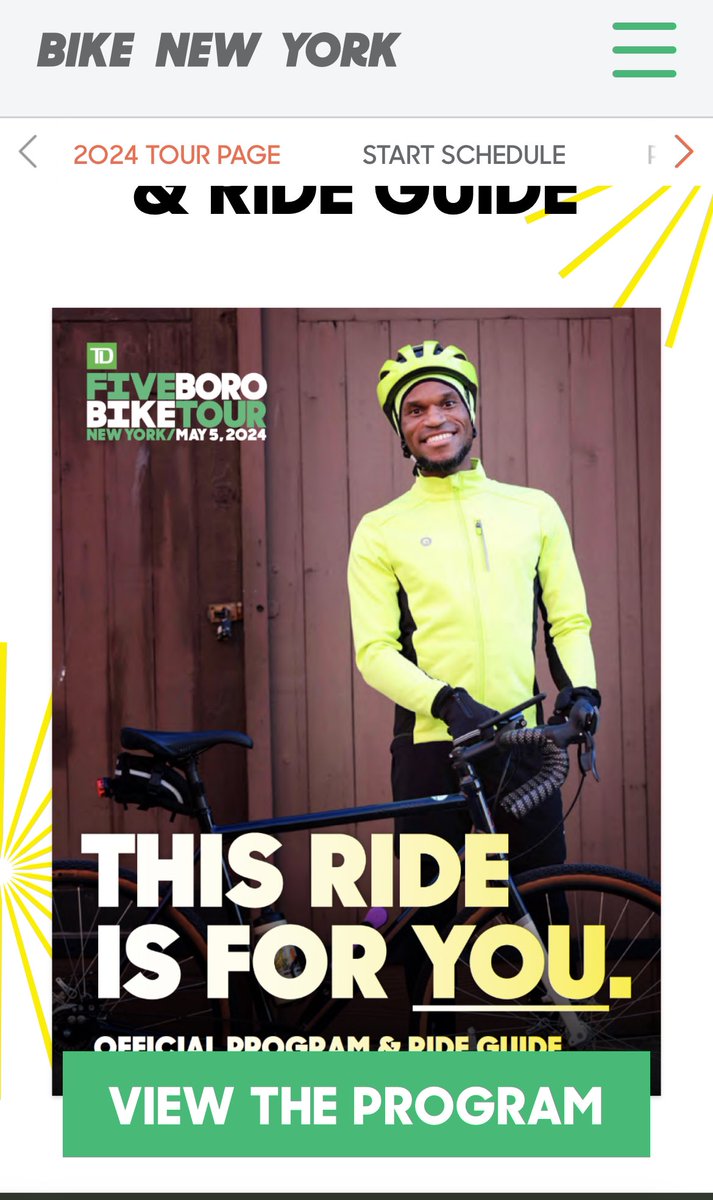@MisterMinor casual 5 Boro Bike Tour homepage surprise