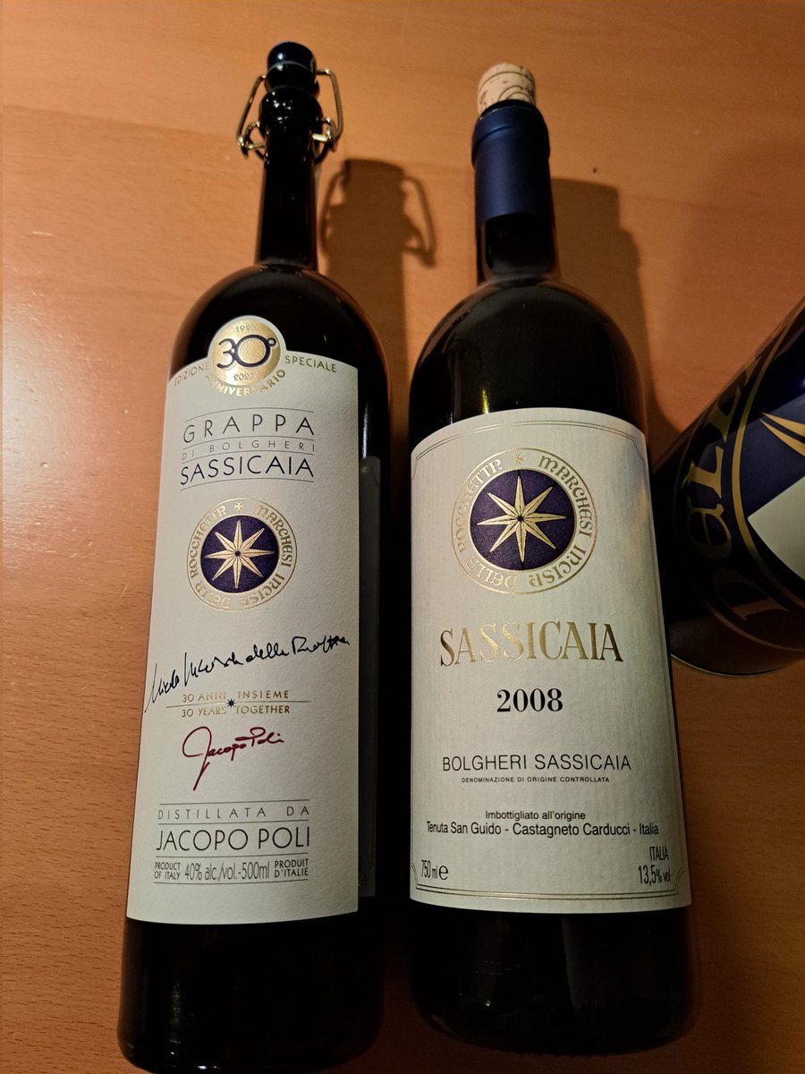 Some bottles of 💛Ornus & Grappa💛 from respectively the: ❤️Ornellaia & Sassicaia❤️