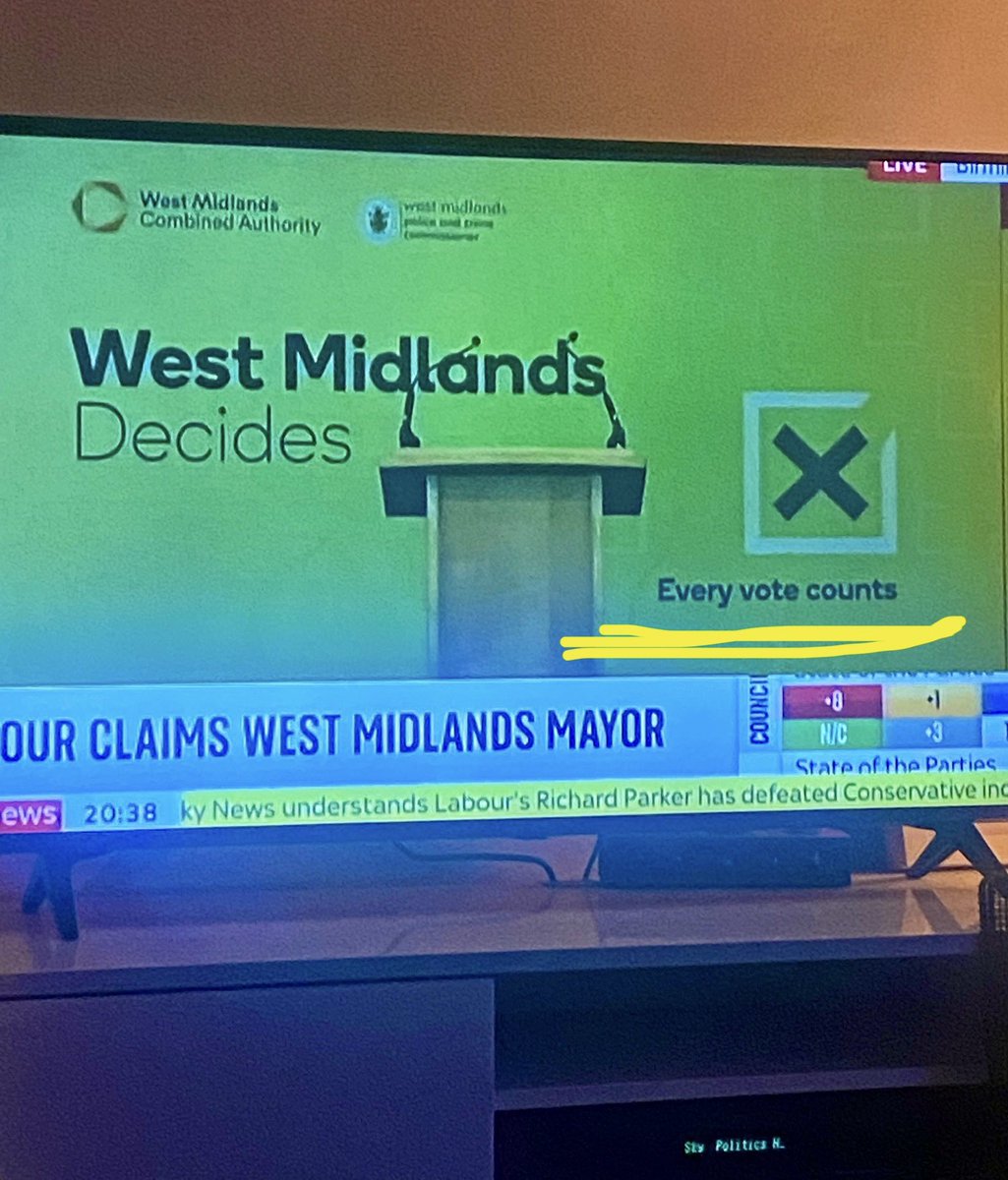 Waiting on the knife-edge #WestMidlands Mayoral results… whichever way it falls - the backdrop got it right..

#EveryVoteCounts