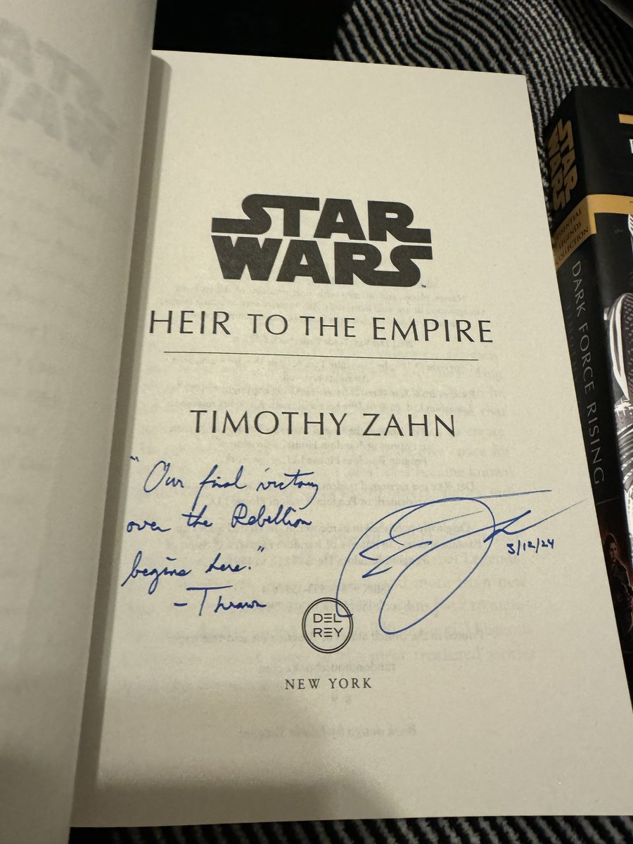 May the Fourth be with you! In honor of Star Wars Day, I’m giving away an Heir to the Empire trilogy boxed set - signed by Timothy Zahn! To win, follow me and reply to this post. Tell me how Star Wars has added to your life! I’ll pick a winner next Saturday and ship it out!