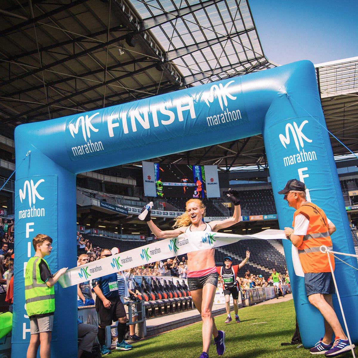 Preparations are well underway for the #MKMarathon on Monday! We can't wait to see you all for the Stadium finish!📷📷