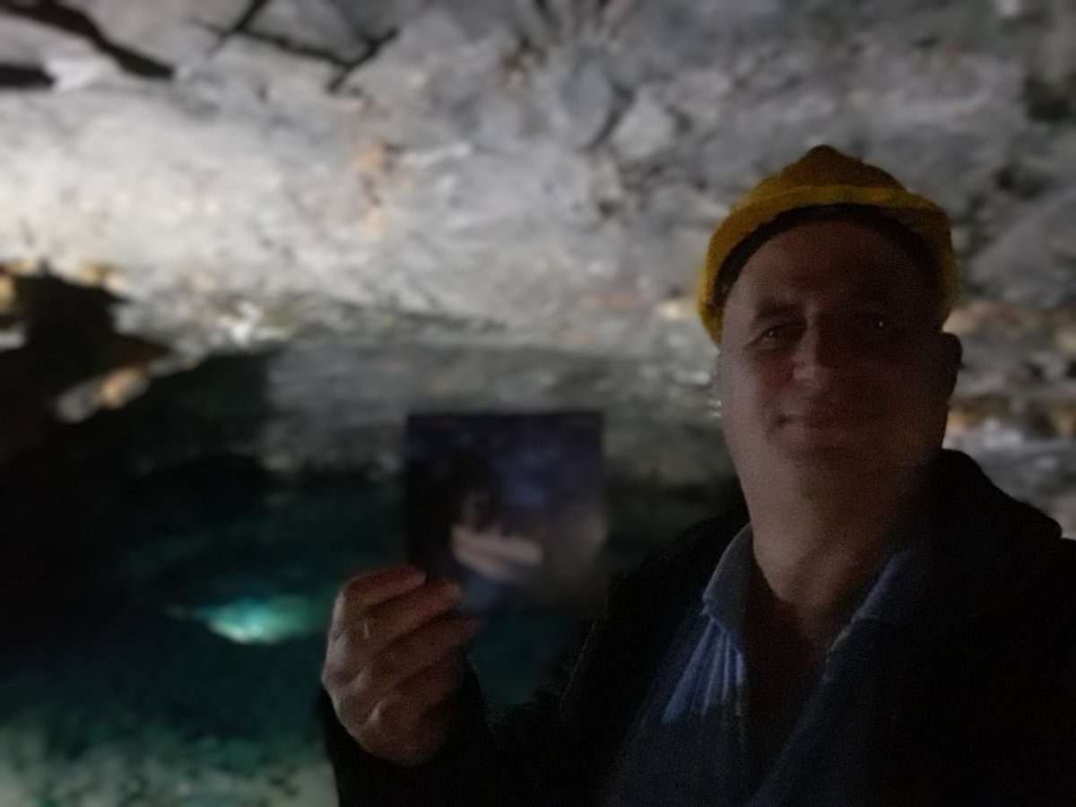 @Bunnymen In Carglaze Cavern, Cornwall - the location of the photoshoot for this fab LP! 😃 #oceanrain40