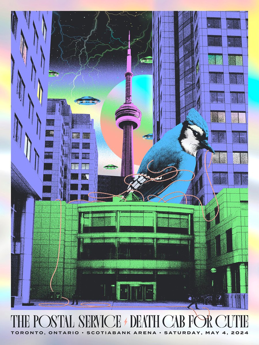 Toronto, can’t wait for our show tonight at Scotiabank Arena. There’s still time to grab tickets! giveuptransatlanticismtour.com Poster designed by @zocastudio Quantities are limited. Standard and foil variants will be available for purchase at the venue.
