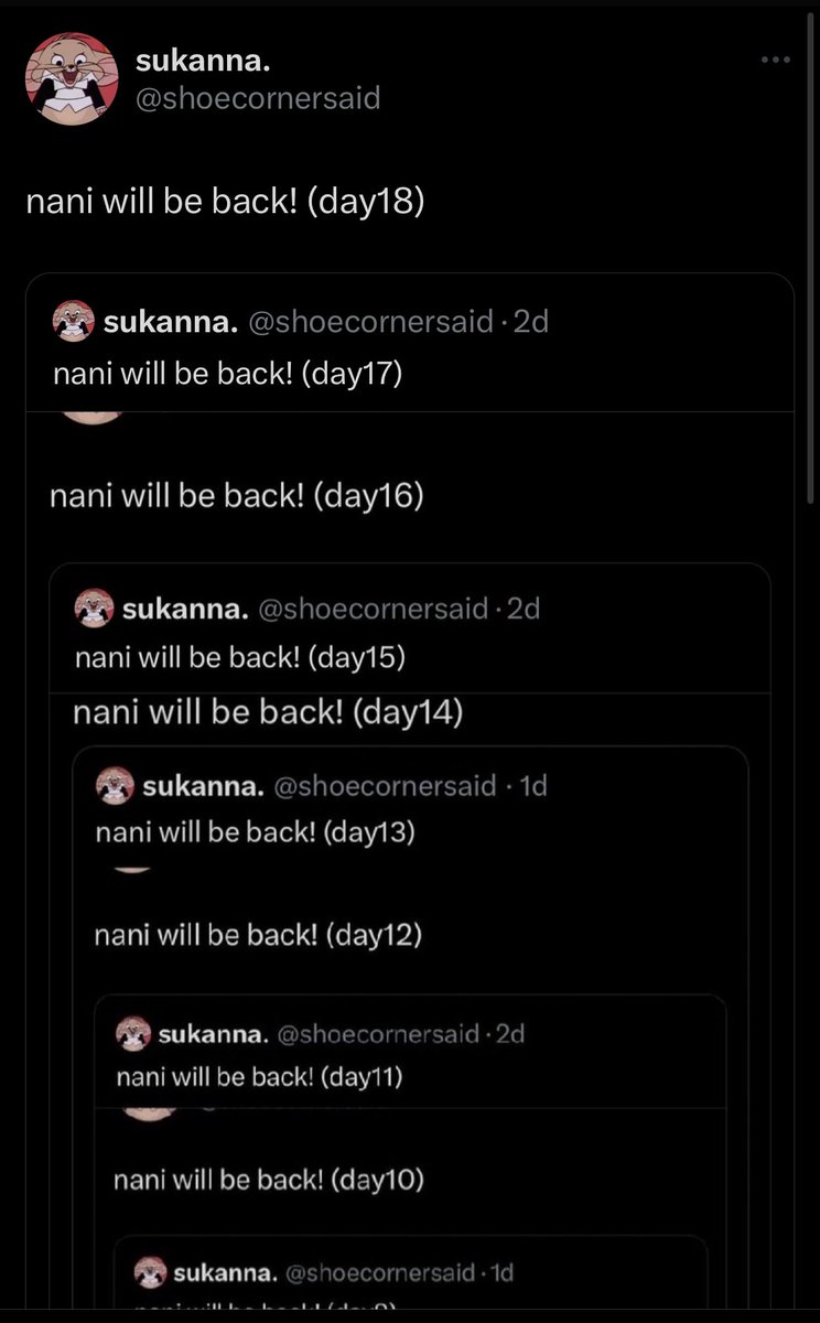 nani will be back! (day19)