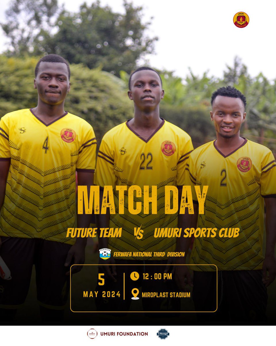 Countdown to qualification! Umuri Sports Club aims for the next round in @FERWAFA 3rd division. Let's pack the stands and cheer them on to victory! ⚽️💥 #UmuriSportsClub #UmuriAcademy #everyChildDeservesAChance