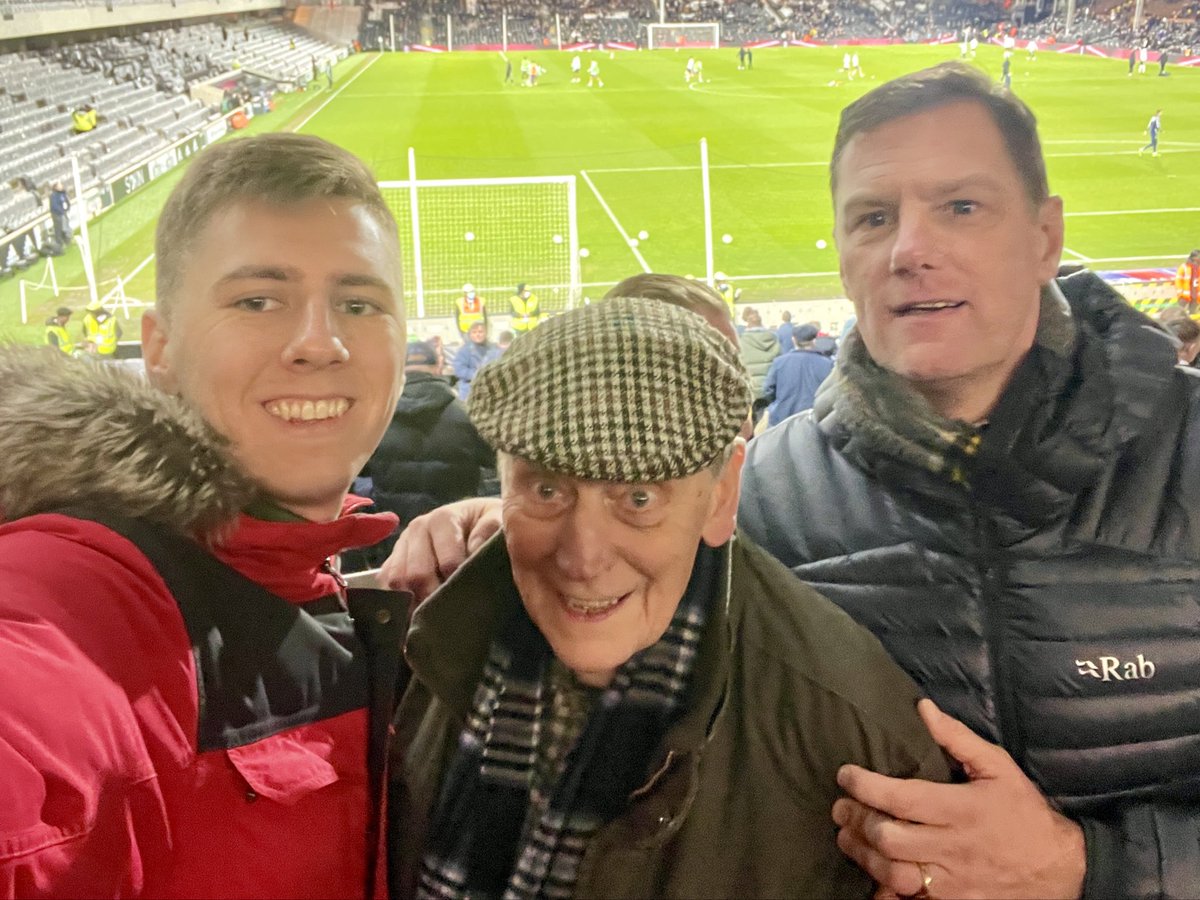 Happy Birthday Dad, 90 today!

Nice little win to celebrate, Season Ticket all renewed. He’ll be back!

Over 75 years of going to Millwall & he still has a full head of hair!!