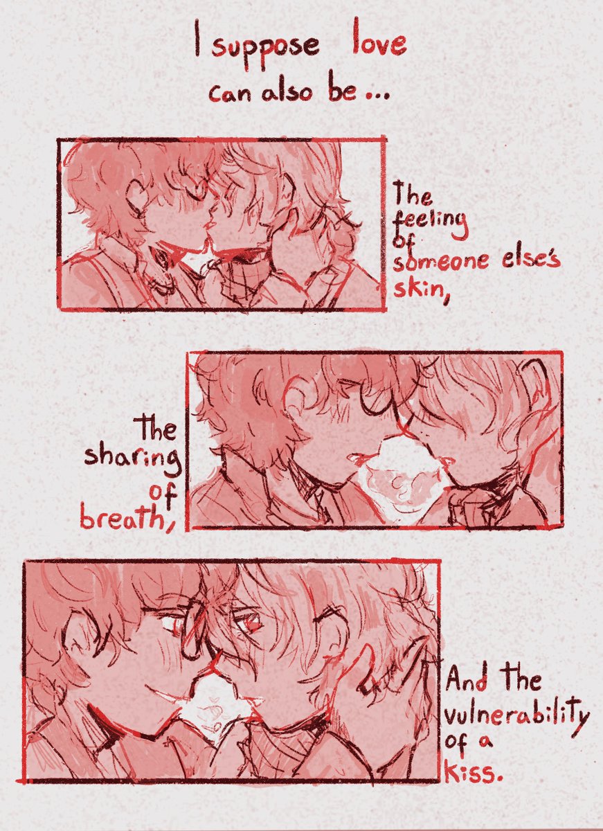 [ #p5r #shuake ] 
And this is the story of how I learned to draw kisses