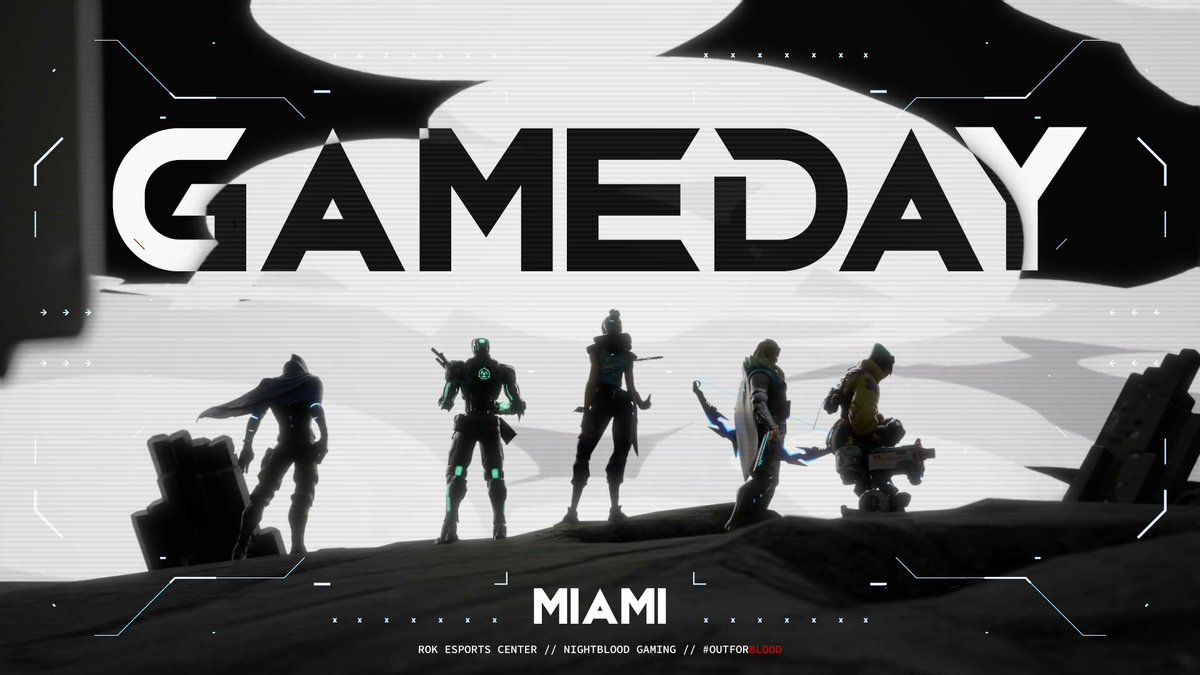 It’s GAMEDAY in Miami 🩸 We’re ready to battle Group B at @ROKesports 🩸 @katsumiFPS 🩸 @HUYNH_CS 🩸 @ExciteMVP 🩸 @papicantaloupe 🩸 @tokyoVALORANT #outforblood